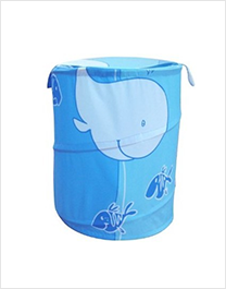 京彩圆形洗衣篮 鲸鱼戏水蓝